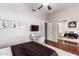 Bedroom with mirrored closet and sitting area at 5535 E Sheena Dr, Scottsdale, AZ 85254