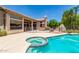 Stunning pool and spa with spacious patio and plenty of lounging space at 5535 E Sheena Dr, Scottsdale, AZ 85254