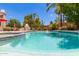 Inviting swimming pool with a spa and a large patio area at 5535 E Sheena Dr, Scottsdale, AZ 85254