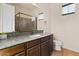 Bathroom with granite countertop and walk-in shower at 1623 E Hidalgo St, Apache Junction, AZ 85119