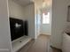 Modern bathroom featuring a walk-in shower, window and tile flooring at 22836 E Lords Way, Queen Creek, AZ 85142