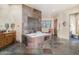 Elegant bathroom with soaking tub and walk in shower at 39816 N 106Th Pl, Scottsdale, AZ 85262