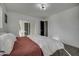 Bedroom with a queen bed and access to the bathroom at 8349 E Columbus Ave, Scottsdale, AZ 85251