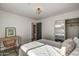 Light and airy bedroom with built in closet and en suite bathroom at 8349 E Columbus Ave, Scottsdale, AZ 85251