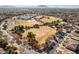 Aerial view of neighborhood park and school at 18526 E Swan Dr, Queen Creek, AZ 85142