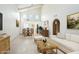 Bright living room with vaulted ceilings and hardwood floors at 2227 E Catalina Dr, Phoenix, AZ 85016