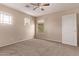 Bedroom with neutral walls, ceiling fan, and carpet flooring at 3109 E Denim Trl, San Tan Valley, AZ 85143