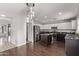Modern kitchen with stainless steel appliances and island at 3109 E Denim Trl, San Tan Valley, AZ 85143