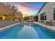 Relaxing pool with patio at sunset at 31509 N 55Th Way, Cave Creek, AZ 85331