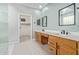 Elegant bathroom with double vanity, large shower, and ample storage at 41512 N Tangle Ridge Ct, Anthem, AZ 85086