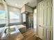 Modern bathroom with granite countertop and walk-in shower at 5822 E Bramble Berry Ln, Cave Creek, AZ 85331