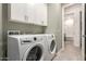 Bright laundry room with white washer and dryer at 640 S Olympic Dr, Gilbert, AZ 85296