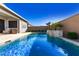 Relaxing pool area with a stone water feature at 640 S Olympic Dr, Gilbert, AZ 85296