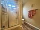 Clean bathroom with a walk-in shower and updated fixtures at 650 N Hawes Rd # 3702, Mesa, AZ 85207