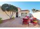 Brick paved patio with comfortable seating area at 22728 N Arrellaga Dr, Sun City West, AZ 85375