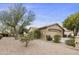 Two-car garage and desert landscaping at 24918 S Golfview Dr, Sun Lakes, AZ 85248