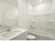 Bright bathroom with a shower-tub, modern vanity, and matching fixtures at 2685 E Santa Ynez Dr, Casa Grande, AZ 85194