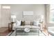 Living Room includes a sofa with bright lamps on side tables and modern art at 3830 E Lakewood E Pkwy # 2154, Phoenix, AZ 85048