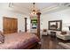 Elegant main bedroom with fireplace and large walk-in closet at 4090 E Galvin St, Cave Creek, AZ 85331