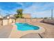 Inviting kidney-shaped pool in backyard at 6249 S Parkside Dr, Tempe, AZ 85283