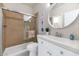 Clean bathroom with a walk-in shower and modern vanity at 7710 E Gainey Ranch Rd # 241, Scottsdale, AZ 85258