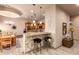 Kitchen with granite countertops and island at 10283 E Fortuna Ave, Gold Canyon, AZ 85118