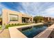 Stunning pool and patio area with mountain views at 11065 E Mark Ln, Scottsdale, AZ 85262