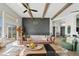 Living room with wood beams, large windows and a mountain view at 13231 N El Pueblo Blvd, Fountain Hills, AZ 85268