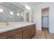 Bathroom with double vanity, large shower, and tile floor at 1364 E Nolan Pl, Chandler, AZ 85249