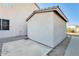 Exterior view of a tan storage shed at 14614 N 153Rd Ct, Surprise, AZ 85379