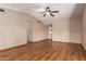 Spacious living room featuring hardwood flooring at 1511 W El Monte Pl, Chandler, AZ 85224