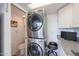 Laundry room with stackable washer and dryer at 17200 W Bell Rd # 1165, Surprise, AZ 85374