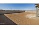 A spacious, undeveloped backyard with cinderblock fence offering privacy and potential for landscaping at 17755 W Elm St, Goodyear, AZ 85395