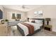 Bedroom has wood floors, window seat and natural light at 1833 W Citrus Way, Phoenix, AZ 85015