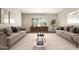 Stylized living room featuring neutral decor, wood flooring, and ample natural light, great for relaxing or entertaining at 1833 W Citrus Way, Phoenix, AZ 85015