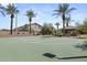 Community basketball court with palm trees and shaded seating at 205 W Blue Ridge Way, Chandler, AZ 85248