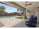 Relaxing patio overlooking the pool and backyard at 205 W Blue Ridge Way, Chandler, AZ 85248