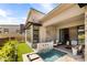 Private backyard oasis with a spa and seating area at 23491 N 125Th Pl, Scottsdale, AZ 85255