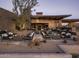 Outdoor patio with fire pits and comfortable seating at 23491 N 125Th Pl, Scottsdale, AZ 85255