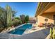 Inviting pool and spa with patio furniture, perfect for outdoor entertaining at 40822 N Harbour Town Way, Anthem, AZ 85086