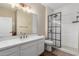 Modern bathroom with a frameless glass shower at 4142 E Ravenswood Dr, Gilbert, AZ 85298