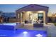 Enjoy a relaxing evening in this beautiful spa, complete with a fire feature at 12331 E Gold Dust Ave, Scottsdale, AZ 85259