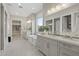 Spa-like bathroom with soaking tub, double vanity, and walk-in shower at 12347 E Gold Dust Ave, Scottsdale, AZ 85259