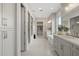 Elegant bathroom with double vanity, soaking tub, and walk-in shower at 12347 E Gold Dust Ave, Scottsdale, AZ 85259