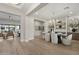 Elegant dining room featuring a chandelier and modern furniture at 12347 E Gold Dust Ave, Scottsdale, AZ 85259