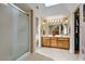 Double vanity bathroom with a large walk-in shower at 19035 E Tonto Trl, Rio Verde, AZ 85263