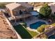 Aerial view showcasing house, pool, and backyard at 2602 W Trapanotto Rd, Phoenix, AZ 85086