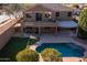 Aerial view of house, pool, and backyard at 2602 W Trapanotto Rd, Phoenix, AZ 85086