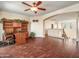 Home office with wood flooring, desk, and view of upper floor at 2602 W Trapanotto Rd, Phoenix, AZ 85086