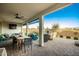 Covered patio with dining area and ceiling fan at 39725 N Hailey Ln, San Tan Valley, AZ 85140